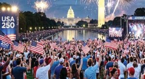 America 250th Independence celebration with Donald Trump speech
