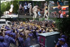 ఢిల్లీలో యువత చేపట్టిన నిరసనల దృశ్యం