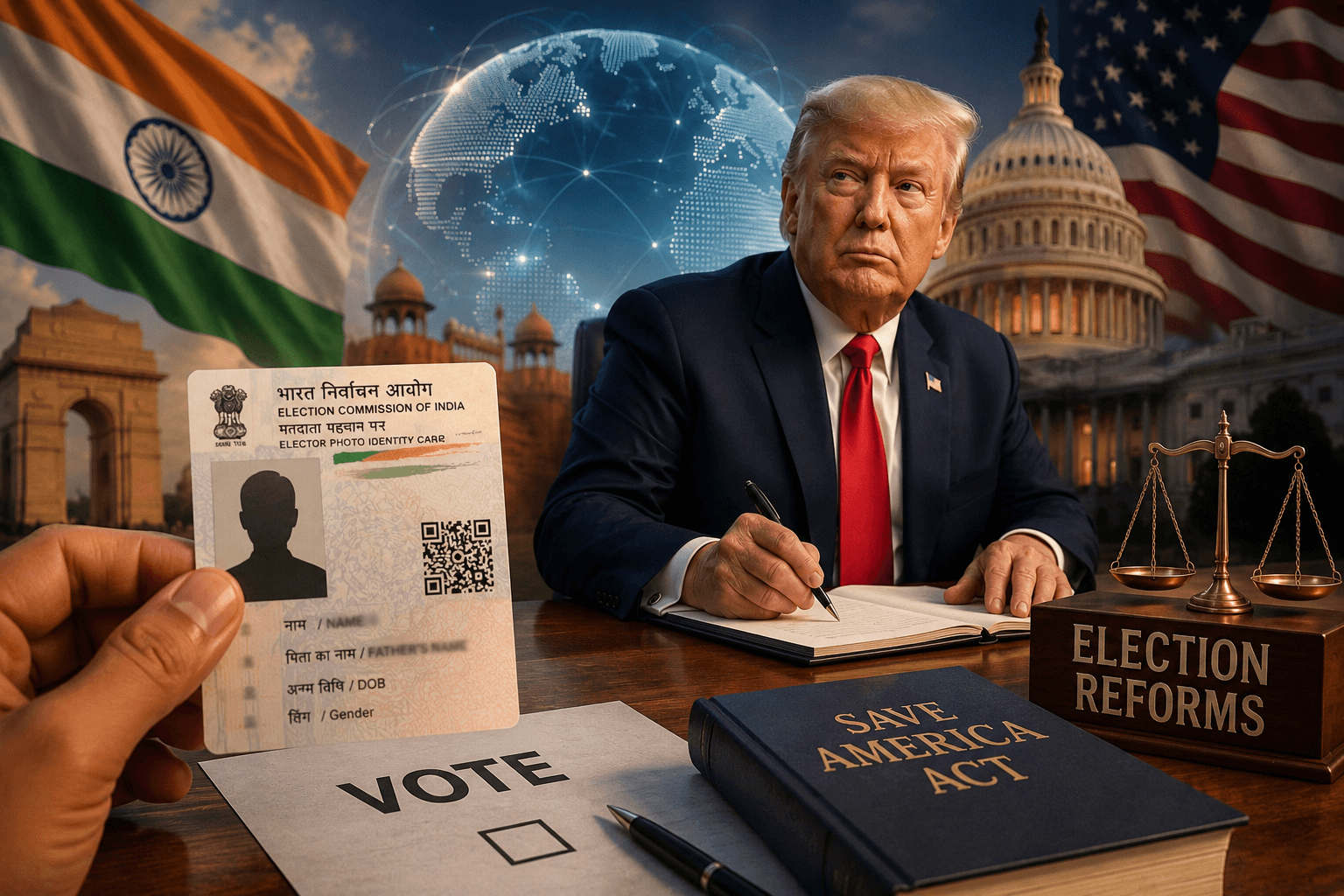 డొనాల్డ్ ట్రంప్‌ భారత్‌ ఓటర్‌ ఐడీ విధానాన్ని ప్రశంసించారు