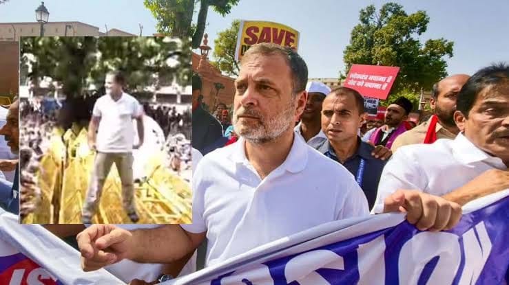ఢిల్లీలో హైటెన్షన్.. బ్యారికేడ్లు ఎక్కిన రాహుల్