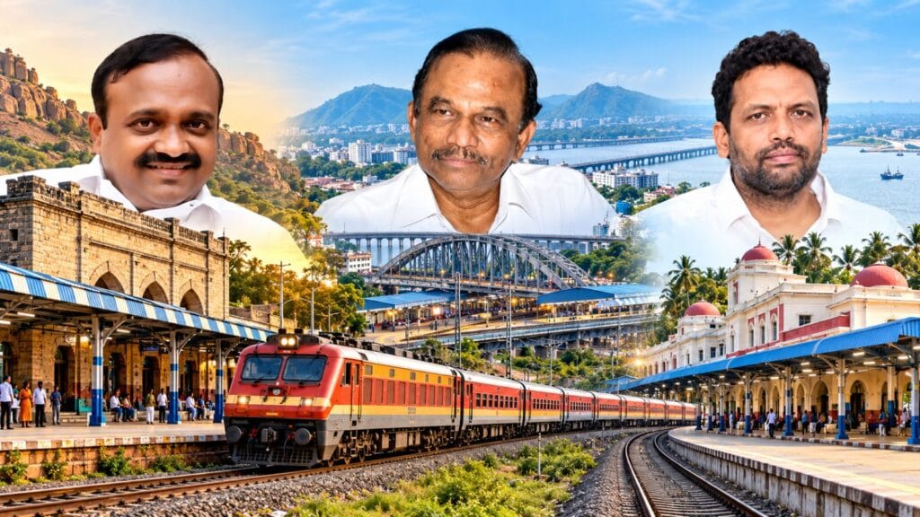 కూత పెట్టని రైలు.. క్రెడిట్ కోసం ముగ్గురు నేతల ప్రాకులాట
